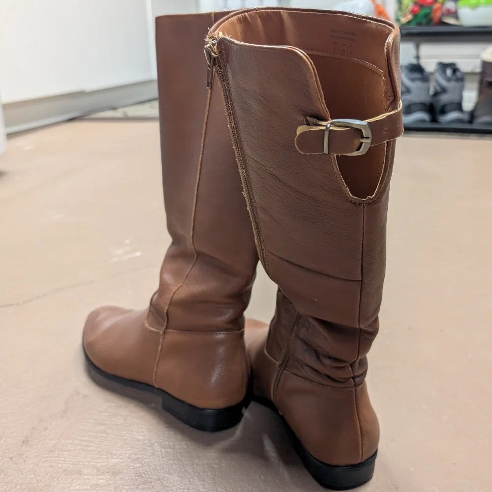 Classic Cognac Aldo Riding Boots - Size 6 - Picture 2 of 4